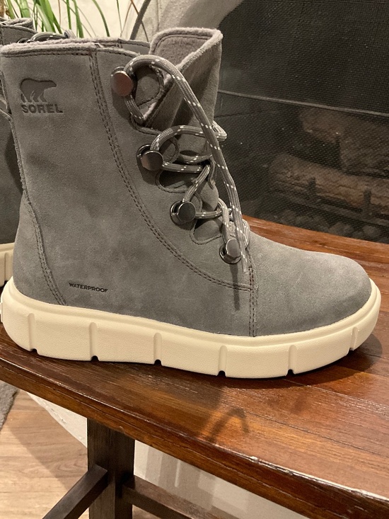 NWT Sorel Explorer III Joan Waterproof Gray Suede Boot size  display picture 1
